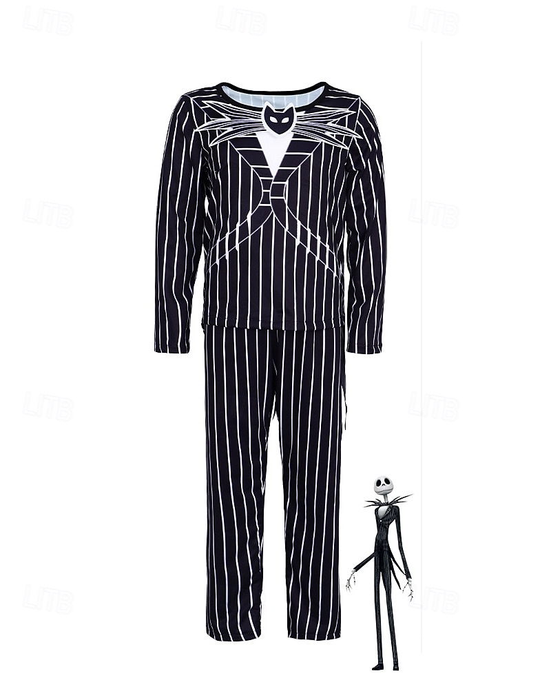 Jack Skellington Halloween cosplay-kostym kläder kostymer och kavajer The Nightmare Before Christmas cosplay barns halloween karneval maskeradföreställning enkla halloween-kostymer klä upp 2025 - $31.99 –P1
