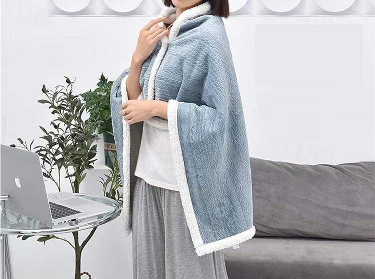 winter kasjmier kantoor dutje sjaal deken draagbare mantel luie deken verdikte beenbedekking kleine deken 2026 - $23.99 –P4