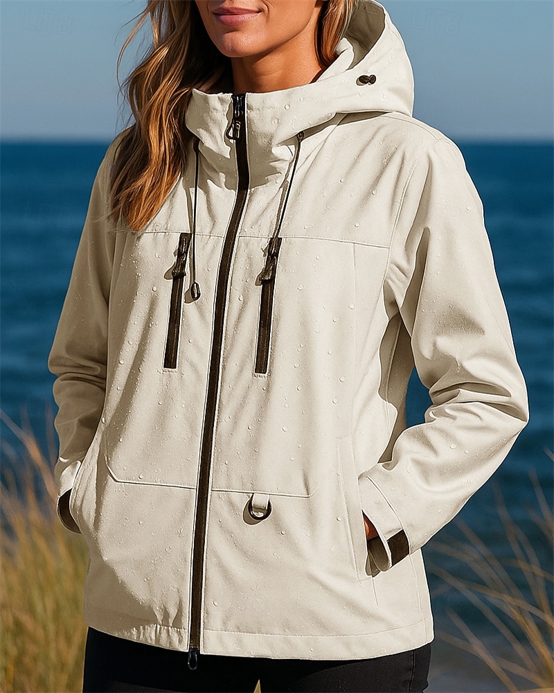 Women's Hiking Jacket Fleece Jacket Winter Coat 3 in 1 Jacket Winter Autumn / Fall Outdoor Waterproof Windproof Top Black White Yellow Pink Blue 2026 - $31.99 –P6