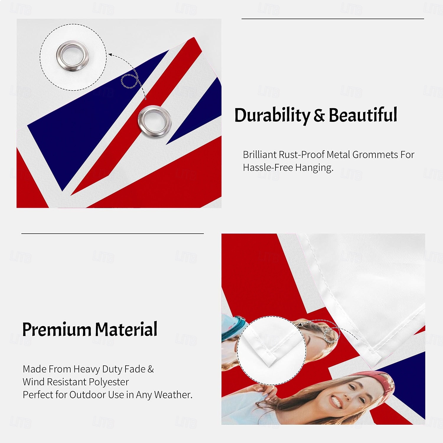 Personoitu, räätälöity Union Jackin Ison-Britannian lippu -valokuvaseinävaate juliste, luo oma kuvasi kodin sisustukseen, asuntoloihin, makuuhuoneisiin, olohuoneisiin, klubeihin, baareihin, 2026 - $9.99 –P3