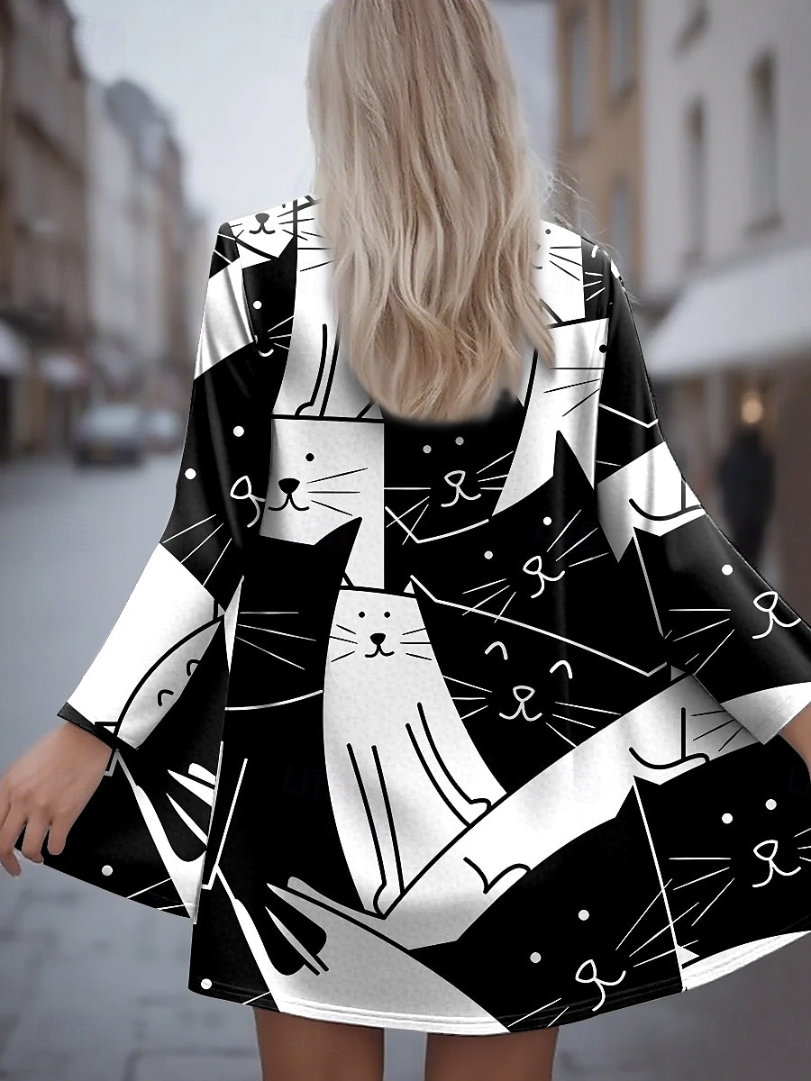 Femmes Veste Décontractée Chaud Confortable Ourlet irrégulier Front ouvert ancien Mode Occasionnel Confortable Géométrique Rue Occasionnel Quotidien Long Sans Col Coupe régulière manche longue de 2026 ? $28.99 –P2