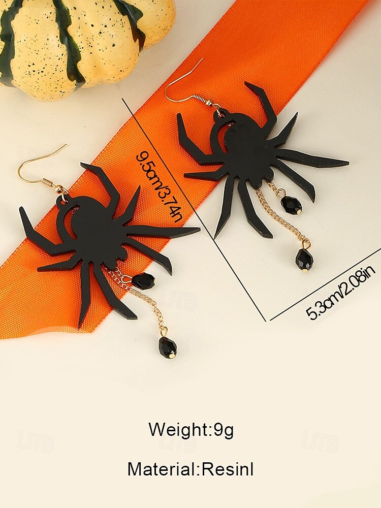 2025年 女性用ハロウィンスパイダー＆コウモリドロップイヤリング - コスチュームパーティー、コスプレ、ナイトウェアに最適なゴシックパンク合金製ダングルジュエリー  コレクション – $7.99 –P6