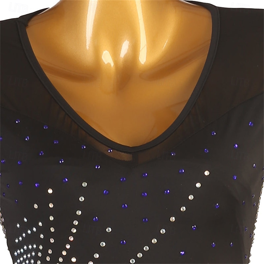 rochie de dans latin pentru femei rochii de antrenament pentru dans rumba rochii de performanță 2025 - $179.99 –P5