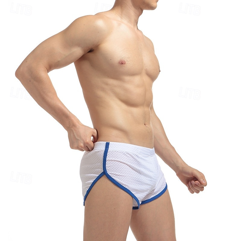 Hombre Ropa interior deportiva Boxers Cortos Malla Prendas de abajo Gimnasia Ropa Deportiva Ejercicio Verano Primavera Transpirable Gimnasio Rutina de ejercicio Corriendo Ajuste regular Ropa de 2026 - $11.49 –P2