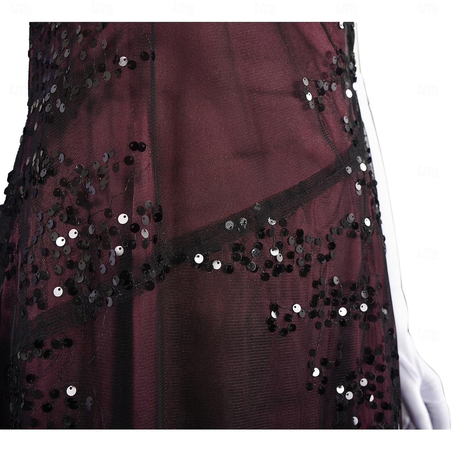 Roaring 20s 1920s Ankle Length Dress Evening Dress Fancy Costume Short Sleeves The Great Gatsby Sequins Square Neck Fancy Dress Women's Carnival Evening Party Party Masquerade Adults Dress Gloves 2026 - $100.99 –P6