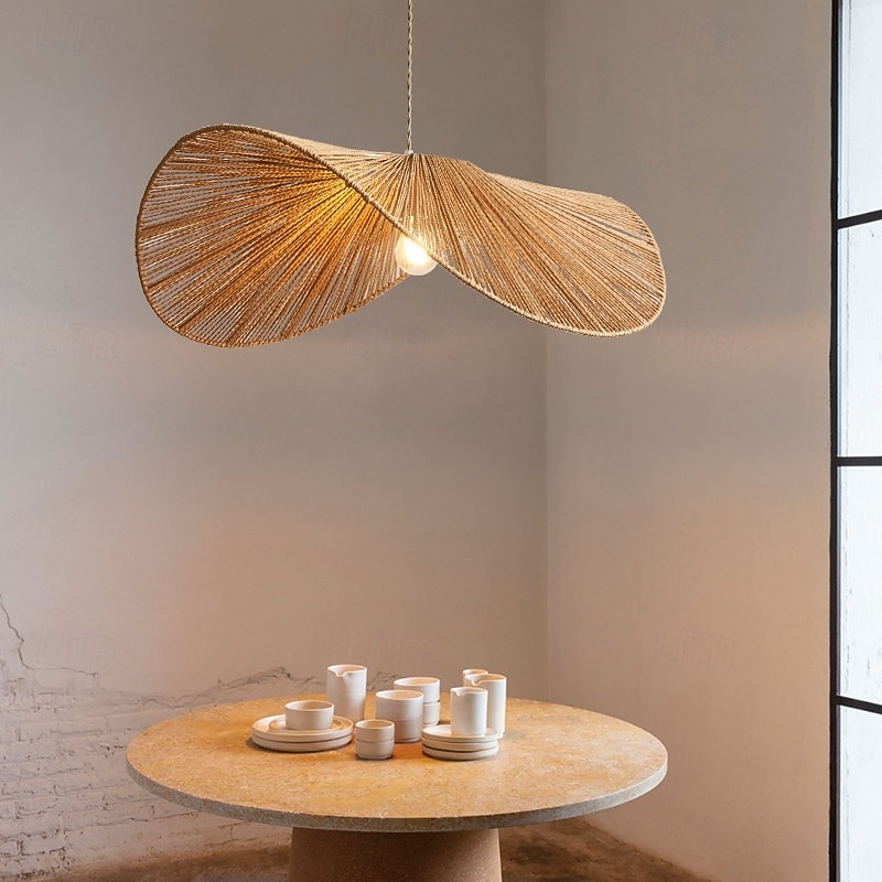 Pendant Lamp, Retro Industrial Style, for Restaurant, Bedroom, Woven Rope Art Lamp, Field Base, Ceiling Decoration, Ceiling Fixture 2025 - $349.99 –P2