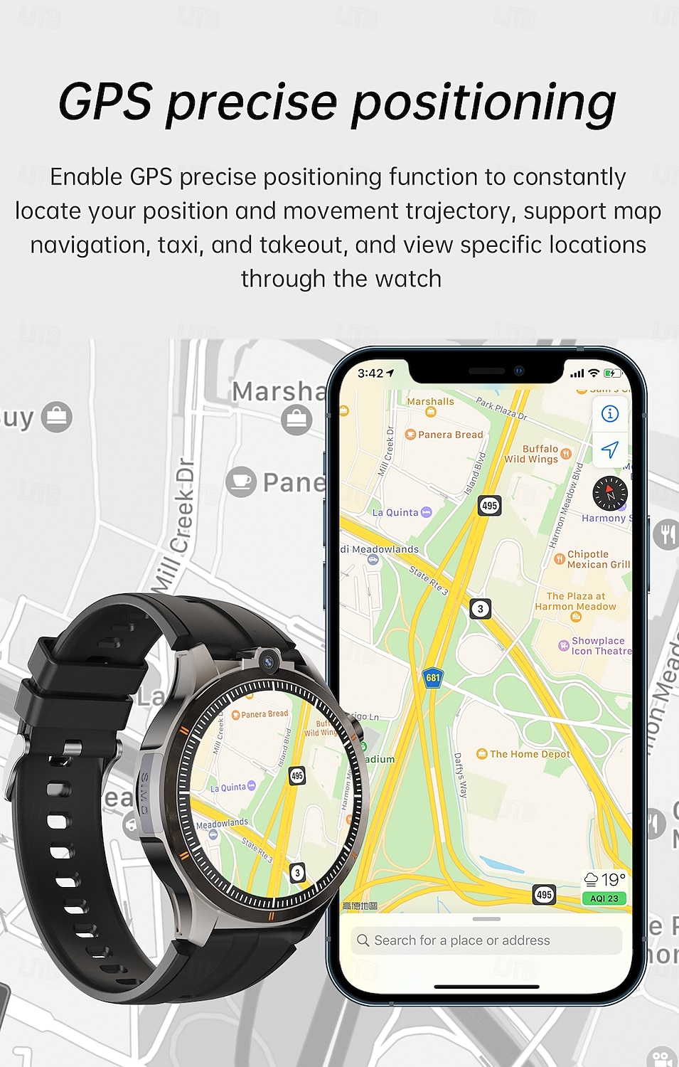 LW9 Montre intelligente 1.43 pouce Smartwatch Montre Connectée Bluetooth 4G Surveillance de la température Podomètre Rappel d'appel Compatible avec Android iOS Hommes GPS Longue Veille Appels Mains de 2025 ? $131.99 –P10
