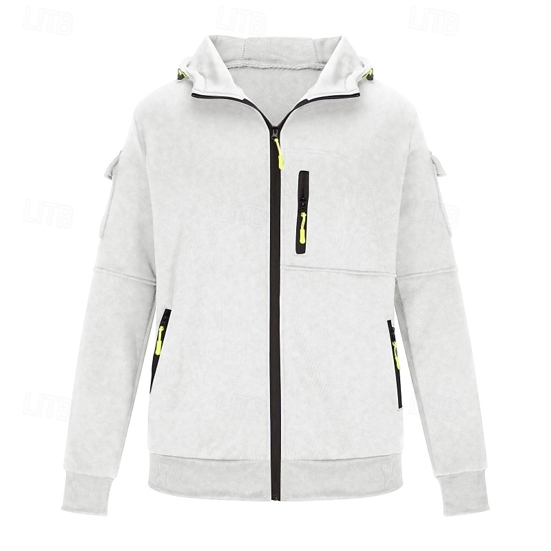 Hombre Sudadera Sudadera con capucha y cremallera completa Sudadera táctica con capucha Rojo tinto Negro Blanco Verde Ejército Rojo Con Capucha Plano Cremallera Deporte Casual Diario Ropa de calle 2025 - $27.99 –P7