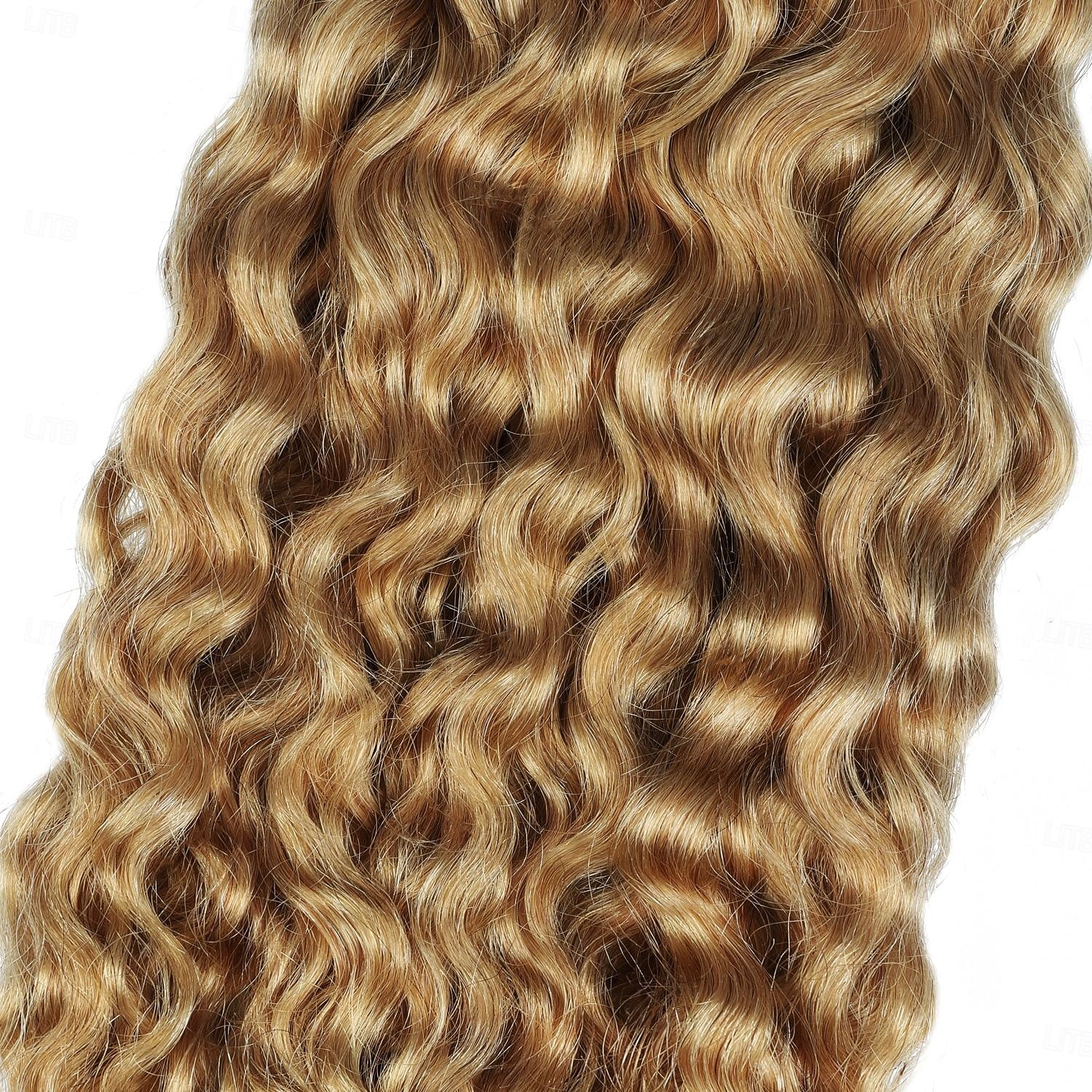 Extensiones de cabello humano rizado birmano, color marrón lino, n.° 27, de 18, 18 y 20 pulgadas, con extremos en espiral. 2025 - $289.39 –P5