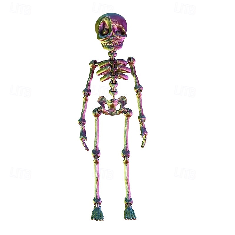 3D tištěné kostrové lidské klouby pohyblivé dětské halloweenské hračky kreativní samolepky na ledničku 2025 - $14.99 –P6