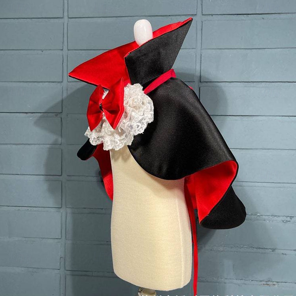 Costum de pelerină de Halloween pentru animale de companie - design de vampir roșu și negru cu bretele reglabile, îmbrăcăminte pentru toate anotimpurile pentru câini și pisici de talie mică/medie/mare, pentru petreceri de Halloween și evenimente tematice, 2025 - $15.49 –P7