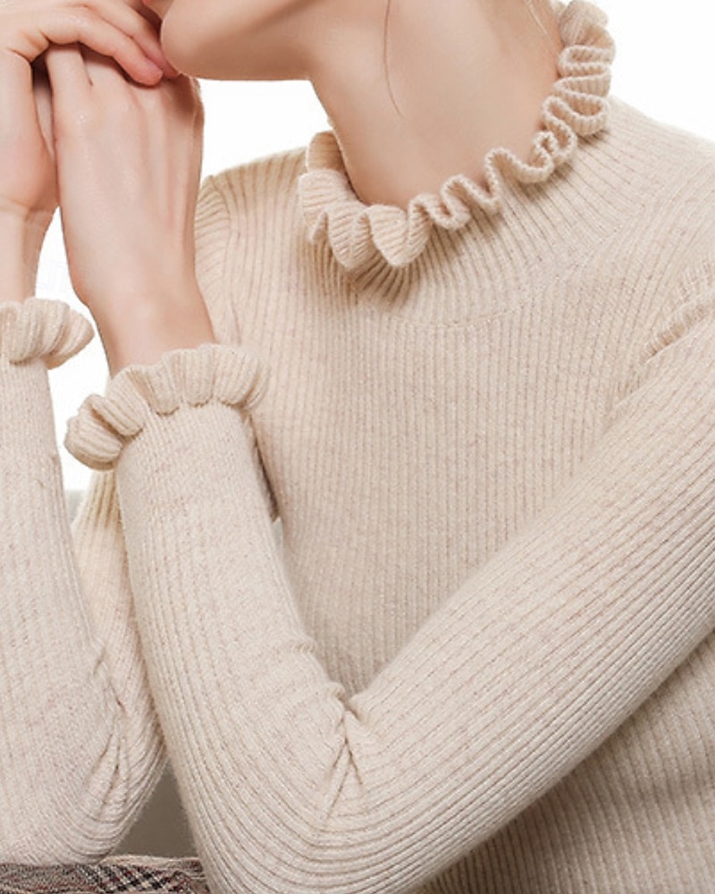 Pentru femei Pulover Plover Șic Stradă Casual Culoare solidă Guler Pe Gât Tricotat Manșon Lung Topuri obișnuite Tricotat Zilnic Ieșire Sfârșit de săptămână Negru Alb Toamnă Iarnă 2025 - $25.99 –P9