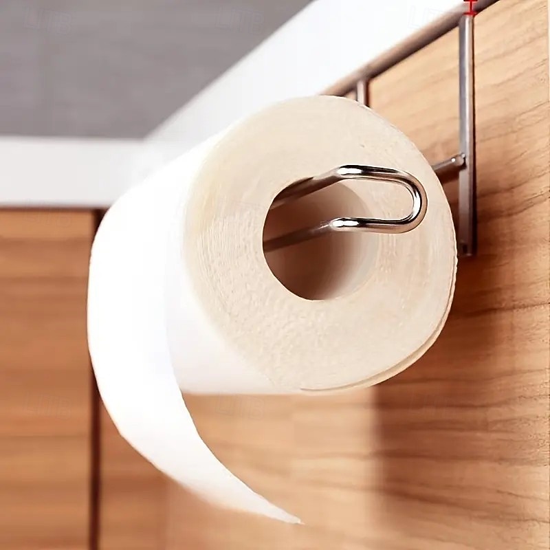 Lyukmentes, falra szerelhető papírtörlő tartó, helytakarékos kialakítás konyhába és fürdőszobába, modern minimalista stílus, egyszerű telepítés 2026 - $15.99 –P7