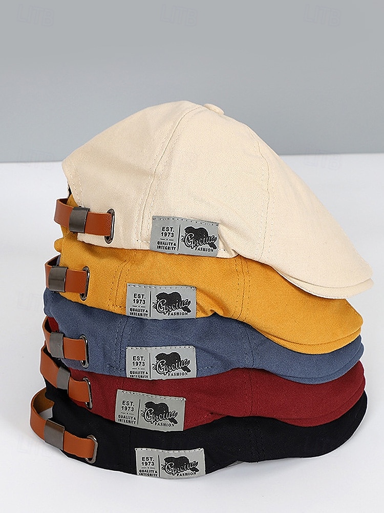 Herre bomullsflakhatt vintage avisboyhatt, justerbar Gatsby beretlue til julefester, vinterantrekk og hverdagsbruk 2026 - $11.99 –P4