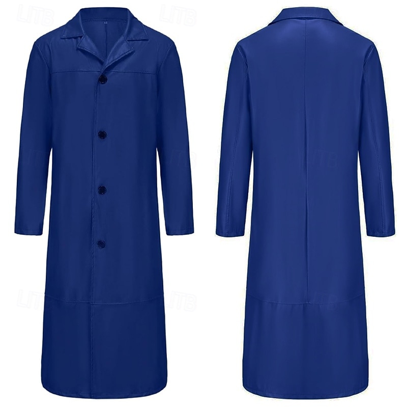 Herren Kunstlederjacke Langer Trenchcoat Herbst Winter Kunstleder Winddicht Oberbekleidung Bekleidung Vintage Tasche Revers Einreihig 2025 - $52.99 –P8