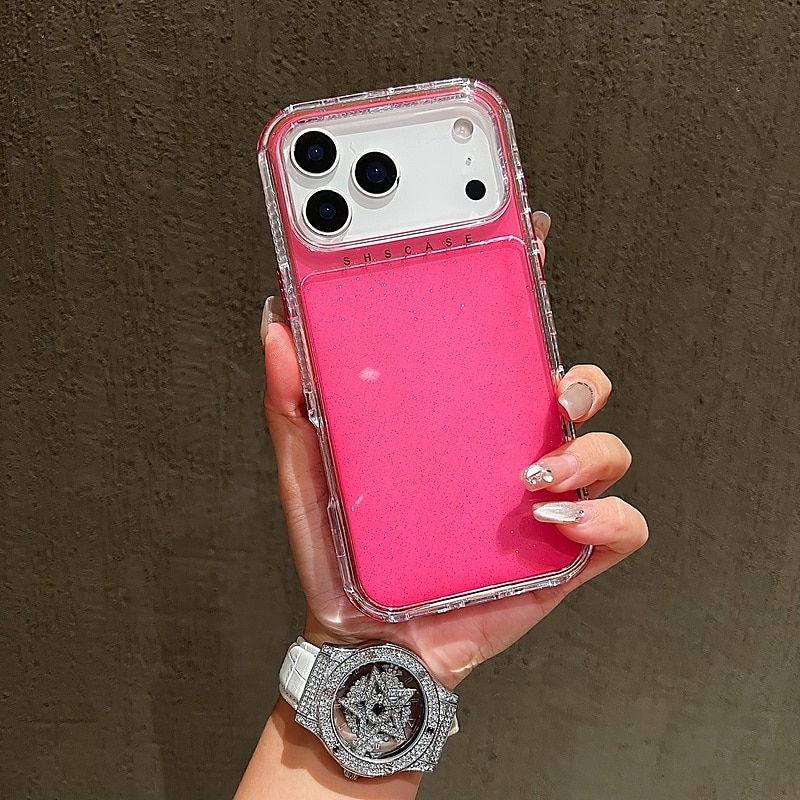 2025年 電話 ケース 用途 iPhone 17 Pro Max 17 Air 16 15 14 Pro Max Plus 13 Pro Max バックカバー 黄ばんでいない ブリンブリングリッターシャイニー 耐衝撃 レトロ風 TPU アクリル  コレクション – $10.99 –P10
