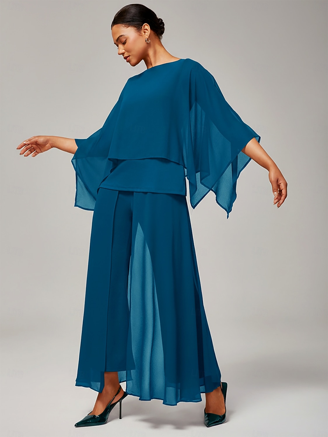 Women's Elegant Stylish Luxurious Modal Chiffon Crewneck Sleeveless Cape Top Spring Summer Fall 2025 - $72.99 –P2