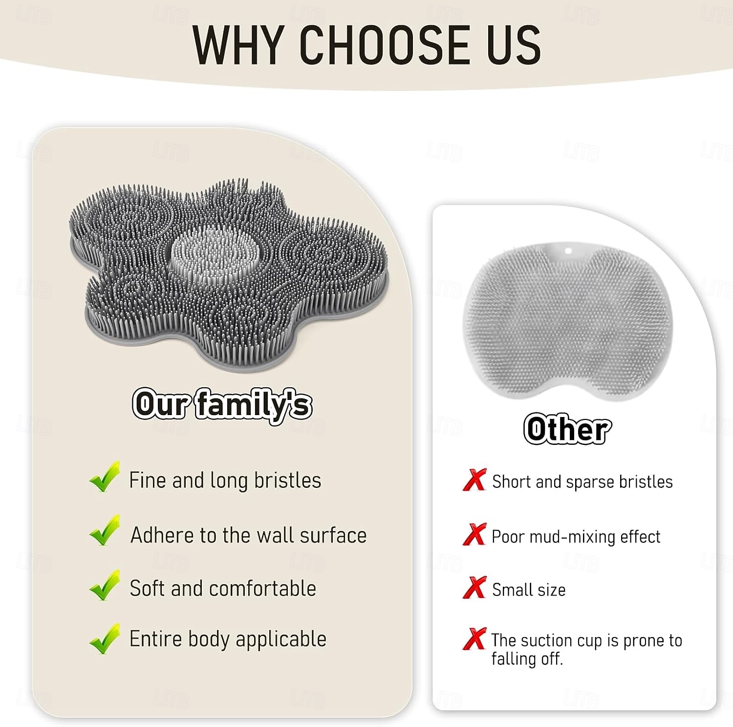 Tappetino per la pulizia dei piedi da doccia, in silicone, detergente esfoliante per la schiena, tappetino per la pulizia dei piedi con ventose per la parete antiscivolo - dita dei piedi che prudono, del 2026 a $22.99 –P2