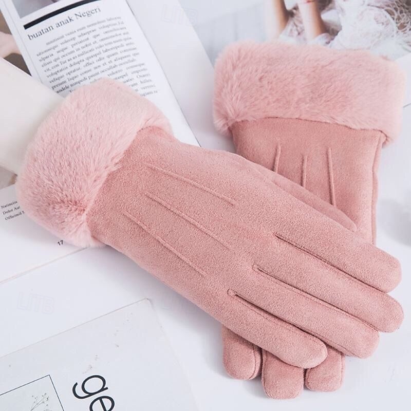 Women's 1 Pair Fingertips / Winter Gloves Streetwear / Outdoor Gloves - Solid Colored Full Finger 2026 - $18.99 –P1