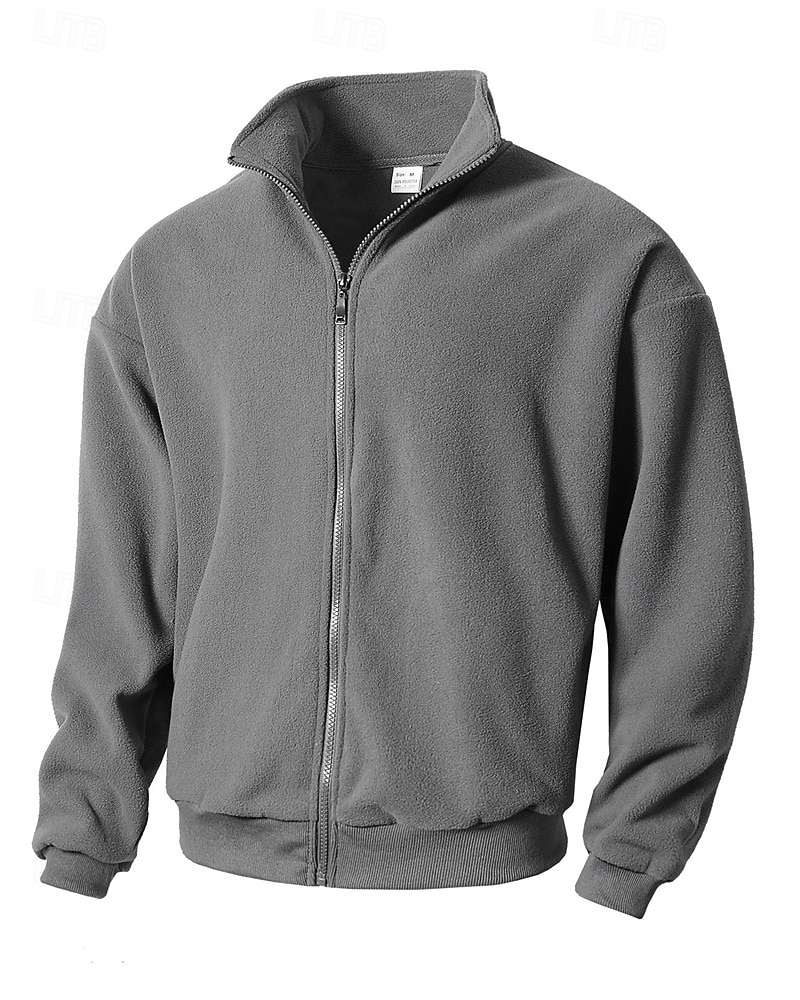 Per uomo Giacca Invernale Giacca in Pile Giacca Casual Vacanza Quotidiano Calore Termico Tasca Pile Autunno Inverno Semplice Moda Streetwear Collo alla coreana Regolare Nero Cachi Verde militare del 2025 a $27.99 –P13