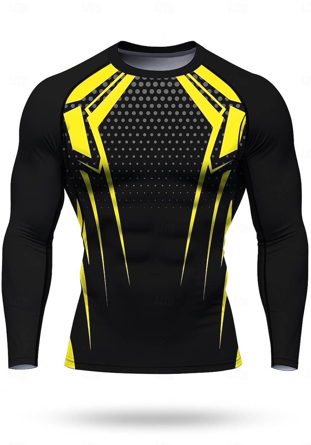 Муж. Футболка для бега Спортивная рубашка Фитнес-рубашка Рубашка тренировки Беговой верх Длинный рукав Футболка Футболка Геометрический принт UPF 50 Устойчивость к УФ Мягкий Впитывает пот и влагу 2026 - $18.99 –P1