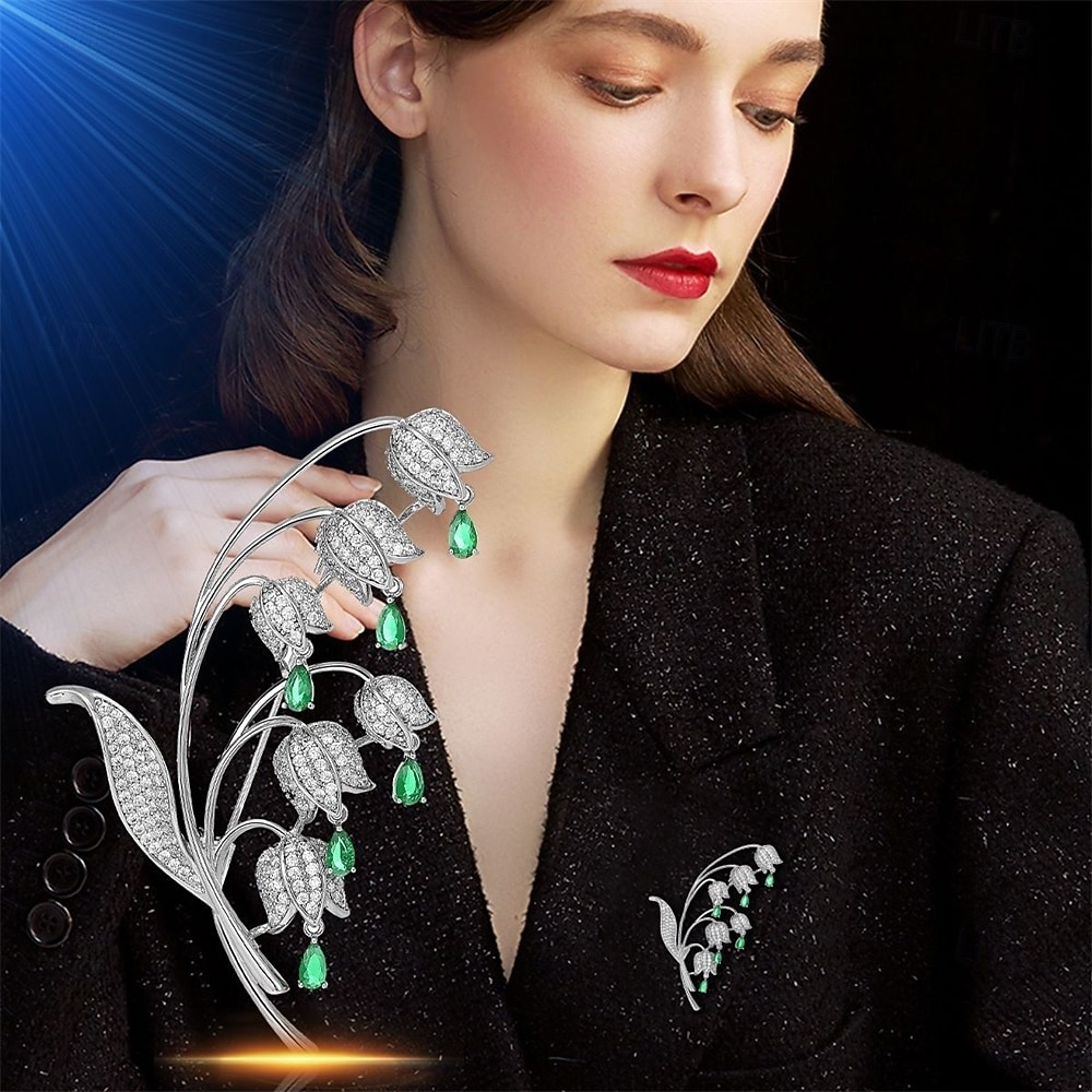 Broschen Klassisch Retro Blume Elegant Mode Personalisierte Einfach Luxus Brosche Schmuck Weiß / Silber Perlenrosa Grün Für Hochzeit Party Geschenk Verlobung Abschlussball Festival 2025 - $34.99 –P3