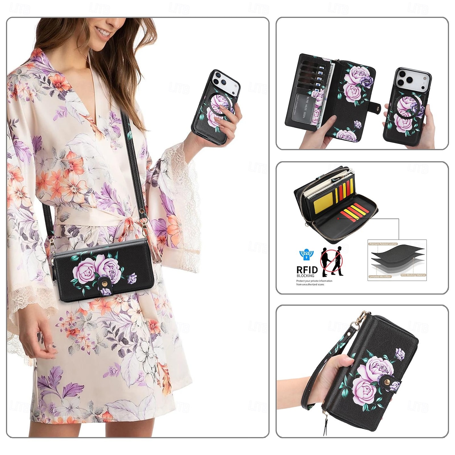 Phone Case For iPhone 17 Pro Max 17 Air 16 15 14 Pro Max Plus 13 Pro Max Wallet Case Detachable Full Body Protective with Lanyard Retro Genuine Leather 2025 - $34.99 –P13