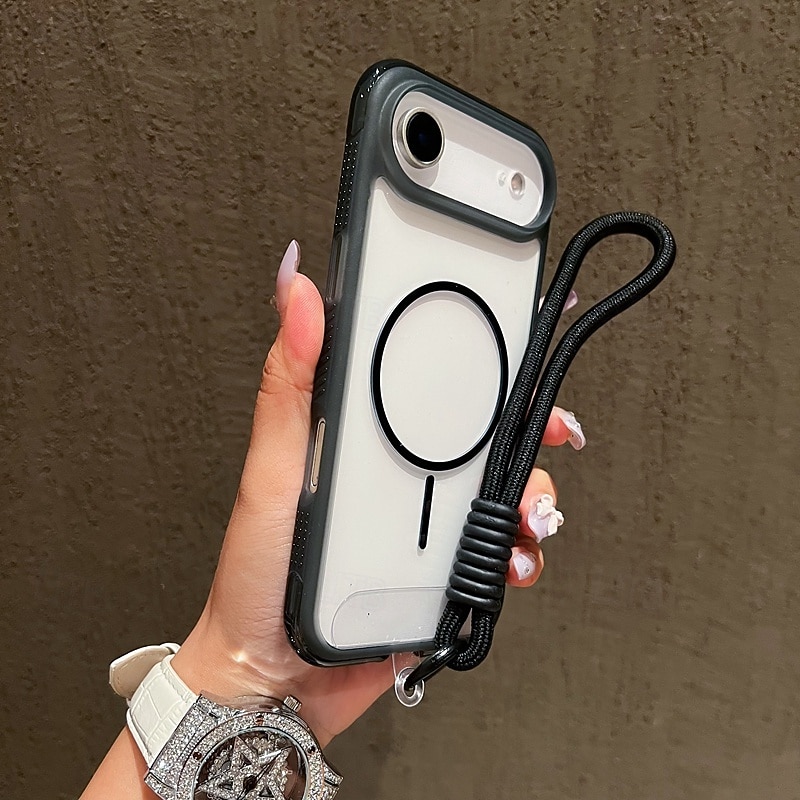 τηλέφωνο tok Για iPhone 17 Pro Max 17 Air 16 15 14 Pro Max Plus 13 Pro Max Πίσω Κάλυμμα με τον Lanyard Υποστήριξη ασύρματης φόρτισης Μη κιτρίνισμα Ρετρό TPU Ακρυλικό 2025 - $16.99 –P10