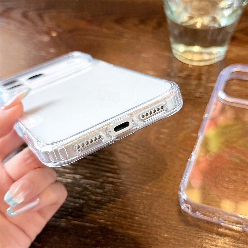 טלפון מגן עבור iPhone 17 Pro Max 17 Air 17 16 15 14 Pro Max Plus 13 Pro Max כיסוי אחורי שקוף עמיד בזעזועים אקרילי PC 2025 - $10.99 –P4