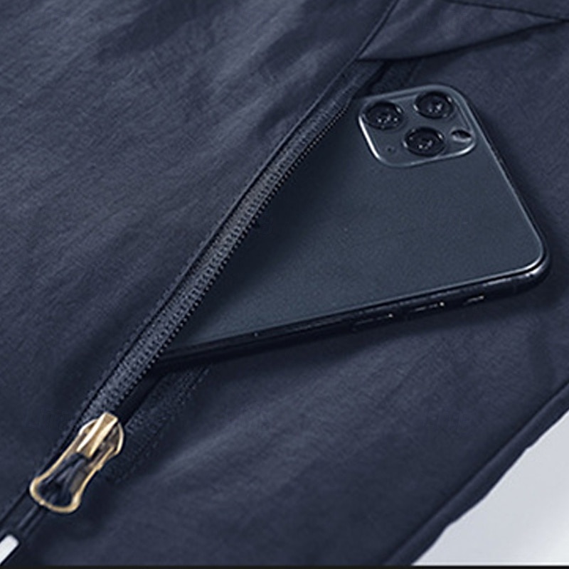 Homens colete ao ar livre Colete colete de pesca Ao ar livre Diário Moda Casual Primavera Outono Bolsos Poliéster Confortável Tecido Zíper Colarinho Chinês Normal Preto Laranja Cáqui Verde Tropa de 2026 por $31.99 –P10