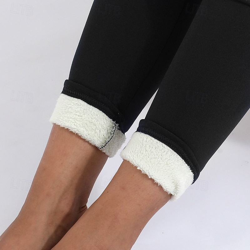Per donna Leggings Fodera in pile accogliente Casual Lunghezza intera Misura del girovita medio Semplice Elastico in vita Calore Termico Elasticizzato Vacanza Streetwear Casual Rosso violaceo Grigio del 2025 a $22.99 –P14