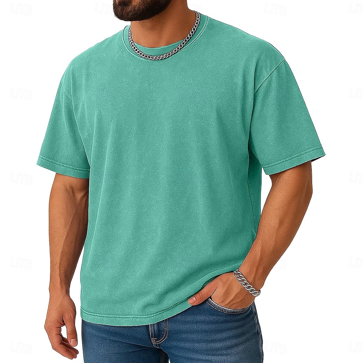 SoftFade™ Herren T-Shirt Kurzarm Rundhalsausschnitt Sommer Frühling Einfarbig Elegant Vintage Neutral Rundhalsausschnitt Verwaschen Einfarbig Lässig Zuhause Outdoor Schwarz Pink Königsblau Top Tee 2026 - $26.99 –P9
