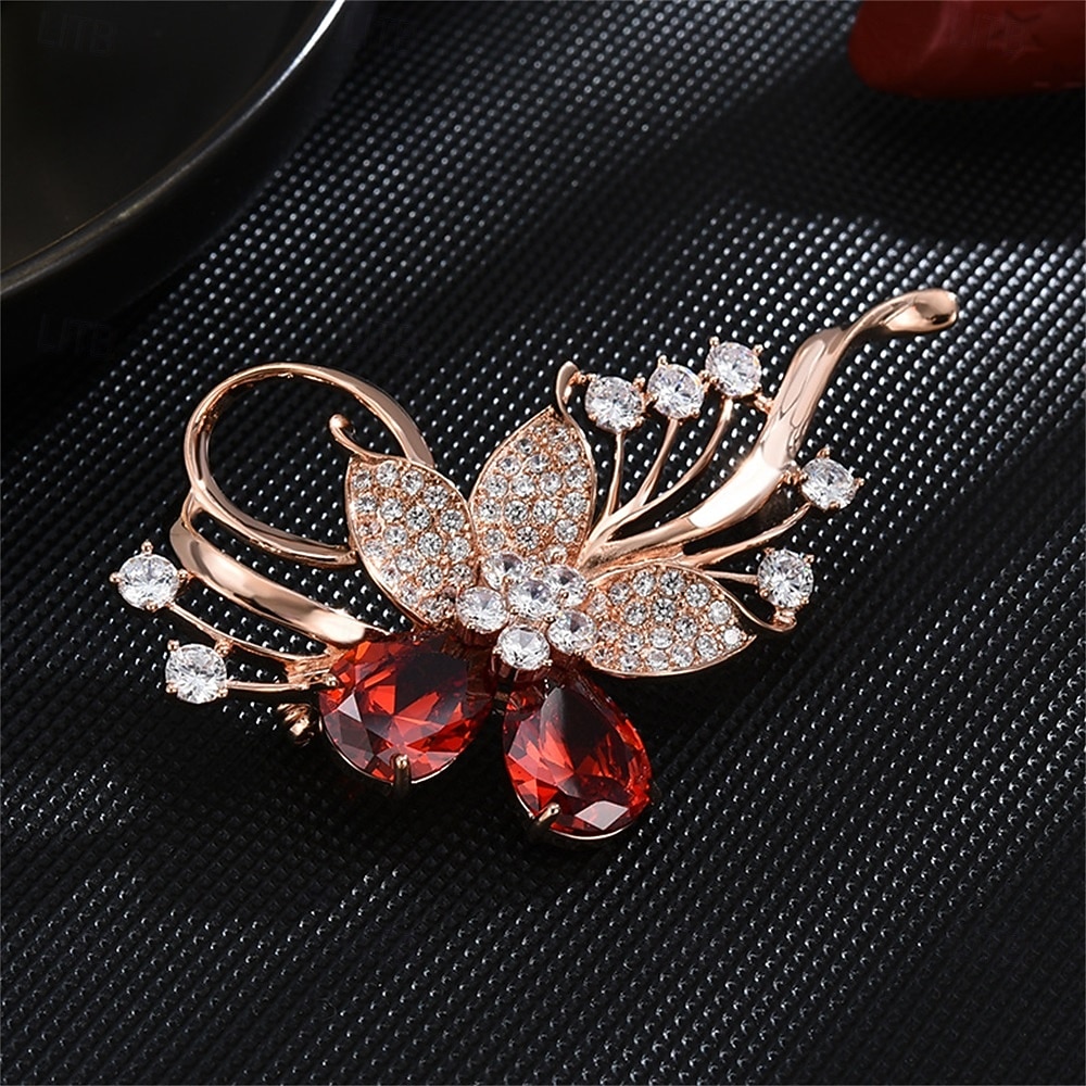 Prom Brooch Brooches Classic Retro Floral Elegant Fashion Brooch Jewelry Champagne ...
