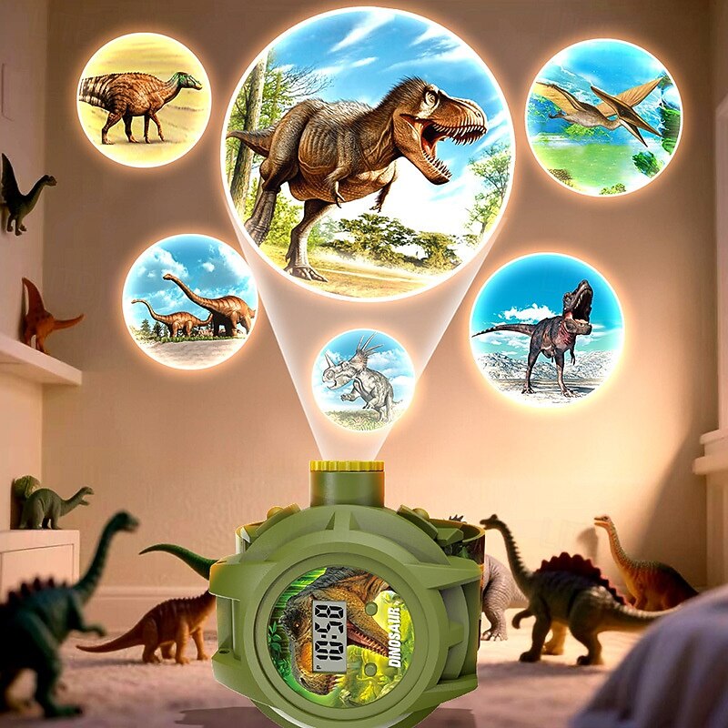Orologio da polso digitale con proiezione spettrale di Halloween, 24 divertenti disegni di cartoni animati, con copertura di zucca luminosa - fantastico regalo per le feste &bomboniera per ragazzi e del 2025 a $27.99 –P14