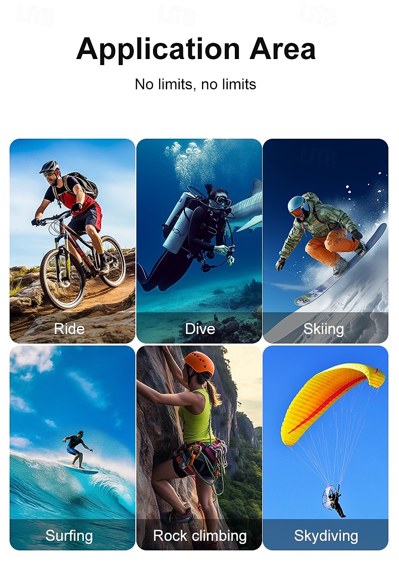 Cameră sport impermeabilă de înaltă definiție 4k cu ecran dublu pentru ciclism, scufundări și fotografie aeriană, aparat de înregistrare foto și video integrat cu conectivitate mobilă wifi și 2026 - $76.99 –P13