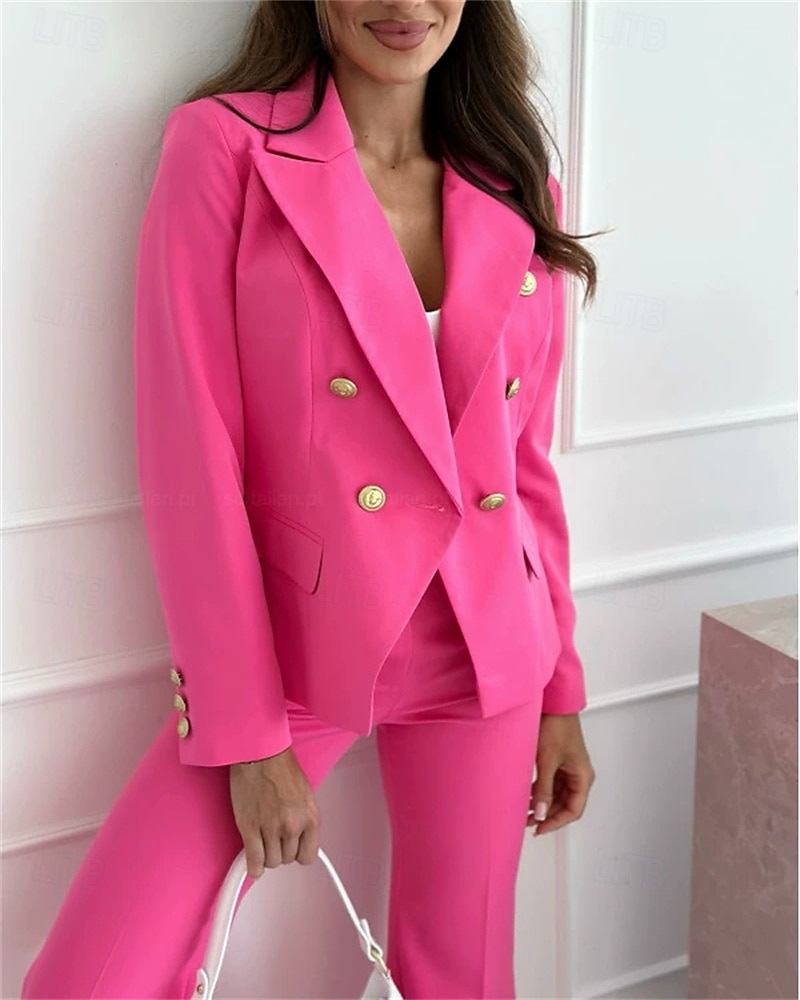 Női Blézer Kényelmes Zseb Gombok Elegáns Divat Szabadtéri Sima Alkalmi Alkalmi / Napi Hétvége Kardigán Szokványos Hajtóka Normál Hosszú ujj Felsőruházat Fekete Fehér Arcpír rózsaszín Tavasz Ősz 2026 - $28.99 –P7