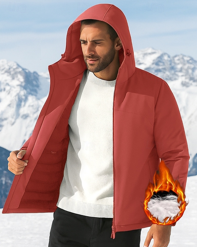 Miesten Ulkoilu takki Vaellustakki Puffer takki Ulko- Vedenkestävä Tuulenkestävä Lämmin Vaellusasut Vaellusvaatteet Kevät Syksy Takki Puuvilla Kiipeily Telttailu / Retkely / Luolailu Talviurheilu 2025 - $42.99 –P5