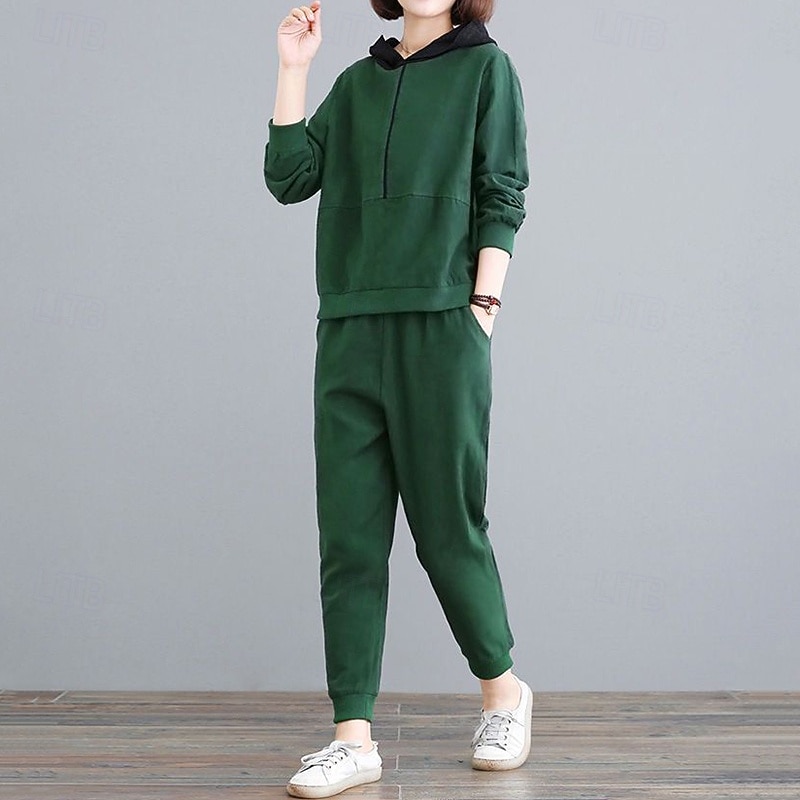 Per donna Felpe con cappuccio da salotto Tute in pile con tasca Tinta unita Completo Abbigliamento Autunno & Inverno Nero Rosso Palestra All'aperto Corsa Antivento Caldo Manica Lunga Sport del 2025 a $74.99 –P9