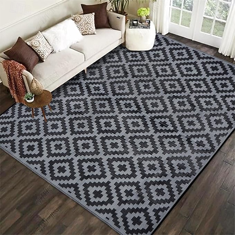 tappeto da esterno impermeabile per patio, tappeto da esterno reversibile in paglia di plastica, tappetini da campeggio per decorazioni da esterno, camper, cortile, terrazza, balcone, picnic del 2026 a $77.99 –P10