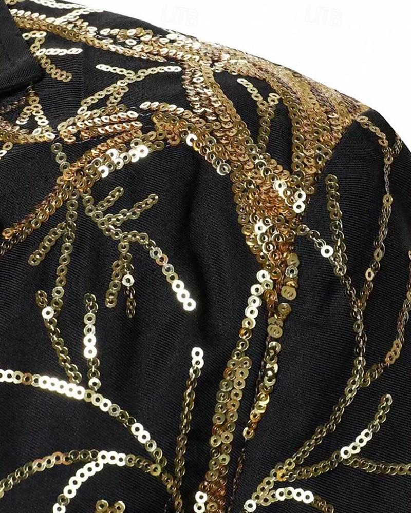 رجالي سترة الدعاوى عمل حفلة كوكتيل حفلة الزفاف 2 قطعتين موضة كاجوال الربيع الخريف بوليستر شجرة جيب Buttons مريح صدر فردي سترة رياضية أسود أبيض أحمر أزرق البحرية 2025 - $88.99 –P7