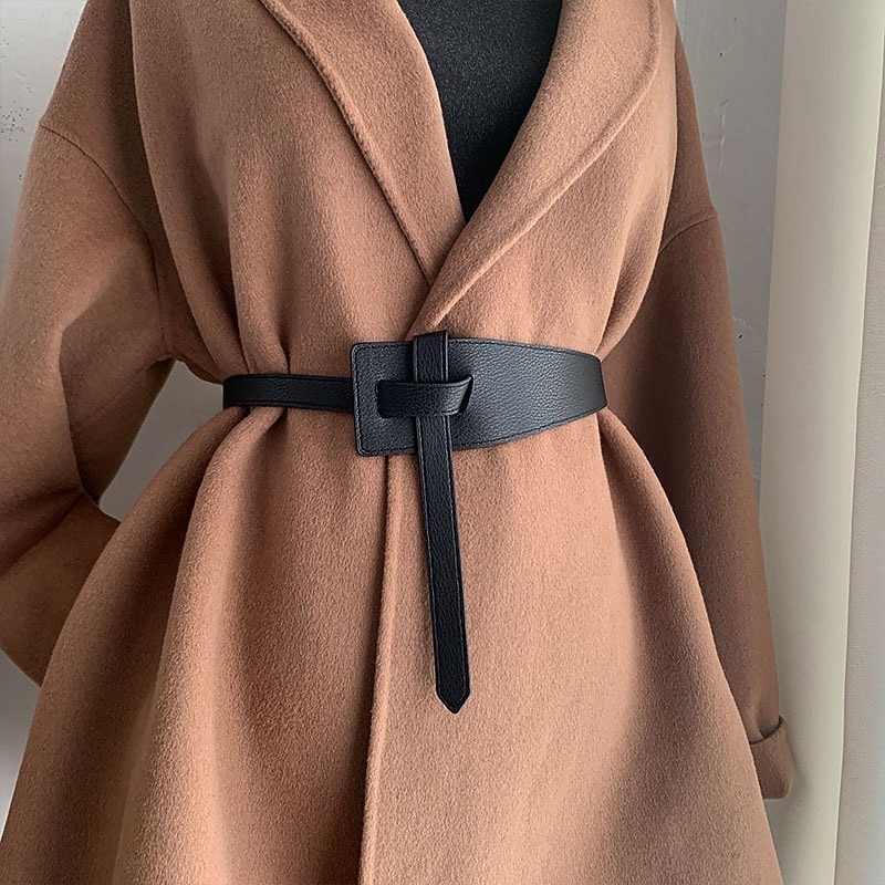 Damen Gürtel PU Schwarz Kamel Braun Beige Taillengürtel Straße Date Wochenende Einfarbig 2026 - $14.99 –P2