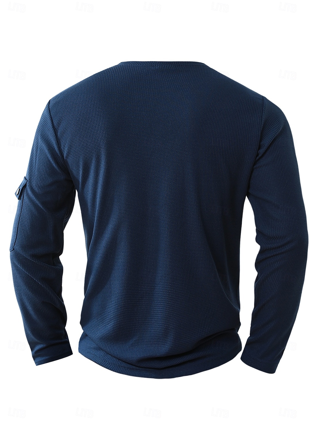 Men's T Shirt Tee Tee Top Long Sleeve Shirt Long Sleeve Henley Spring Fall Plain Fashion Designer Basic Pockets 2 in 1 Vacation Street Going out Navy Blue Top Tee for Men 2026 - $27.99 –P10