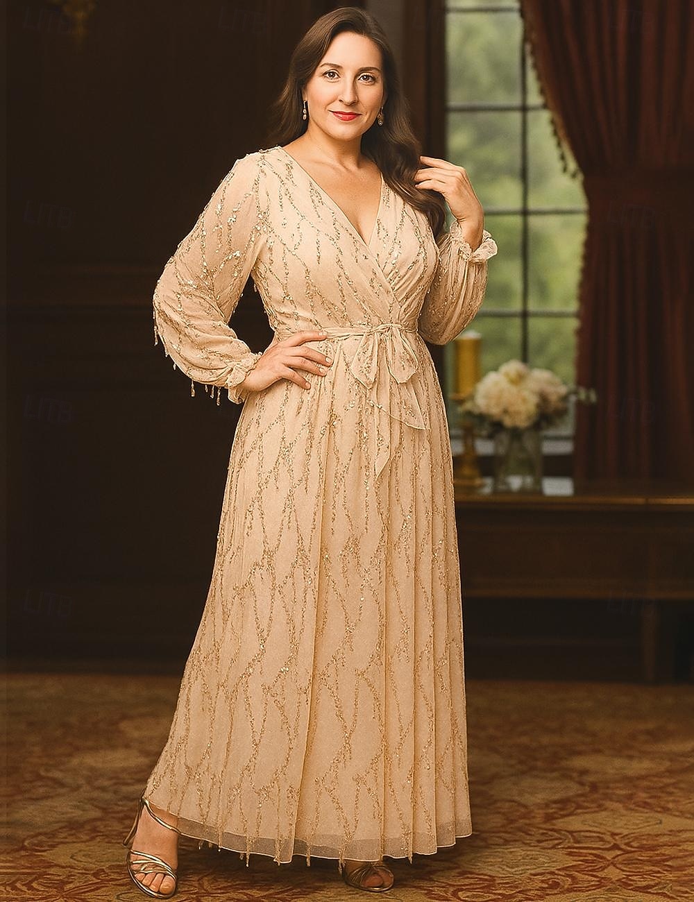 A-Line Ankle Length Wedding Guest Dress Formal Dresses Evening Gown Mother  of the Bride Dress