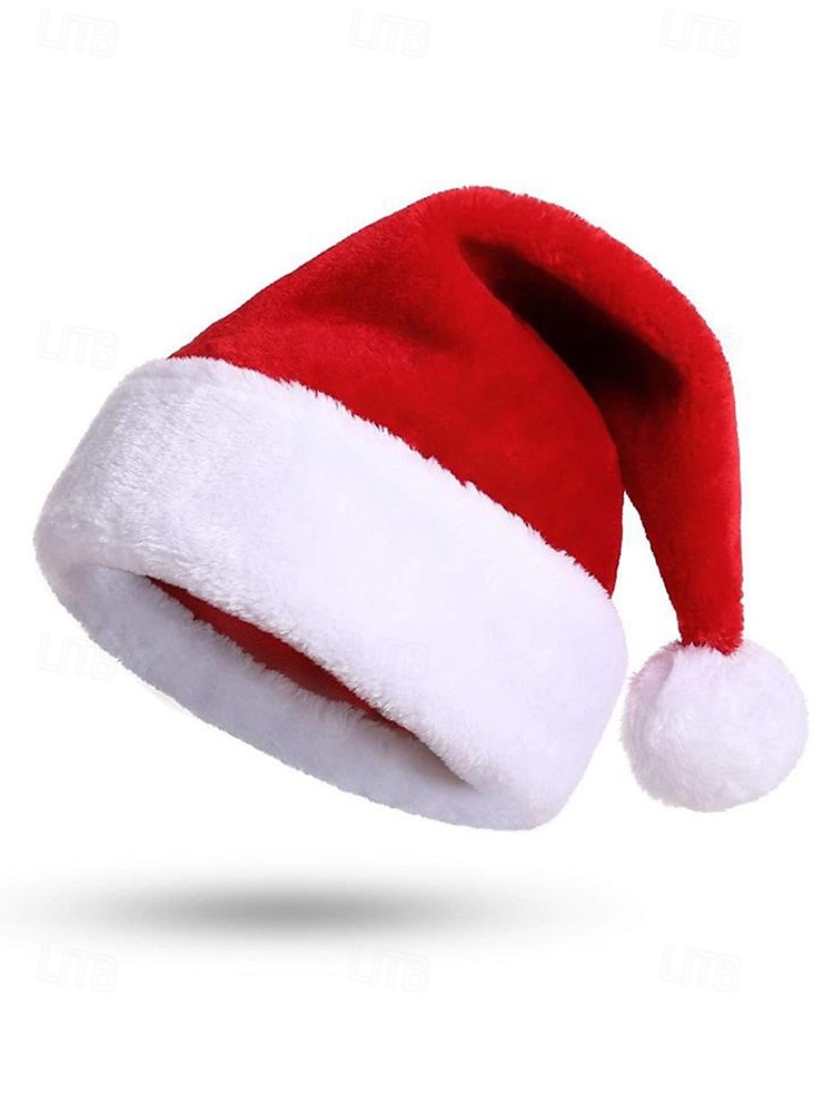 Bonnet de Noël pour femme et enfant - en velours doux avec bordure en peluche, idéal pour les fêtes de fin d'année et les festivités familiales de 2025 ? $9.99 –P9