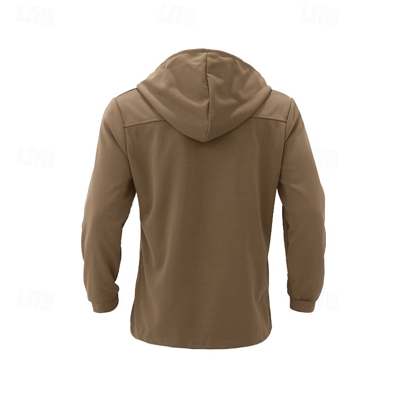 2026年 男性用 ピーコート トレンチコート バケーション 日常 秋 冬 ポリエステル 快適 アウターウェア 衣類 ファッション クラシック 平織り ポケット フード付き ダブルブレスト  コレクション – $31.99 –P11