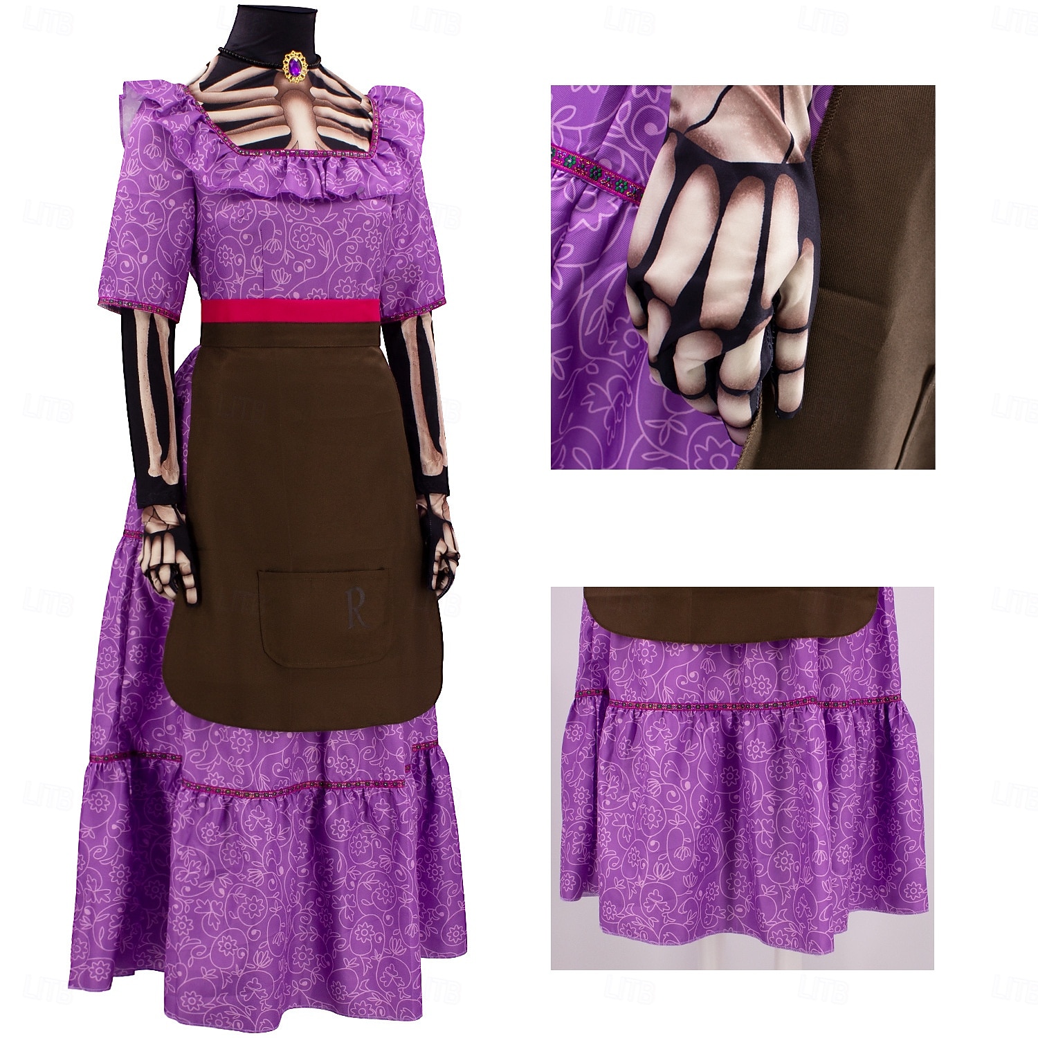 Cocco Imelda Rivera Vestito Costume Cosplay Cosplay Cosplay di film for Per donna Adulti Halloween Carnevale Performance Feste Halloween del 2025 a $83.99 –P5