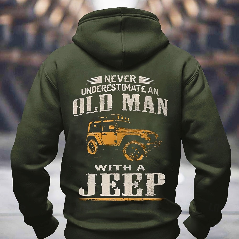 Heren Graphic Hoodie - Onderwaardeer Nooit Een Oude Man Met Een Jeep Off-Road Lifestyle 2026 - $28.99 –P3