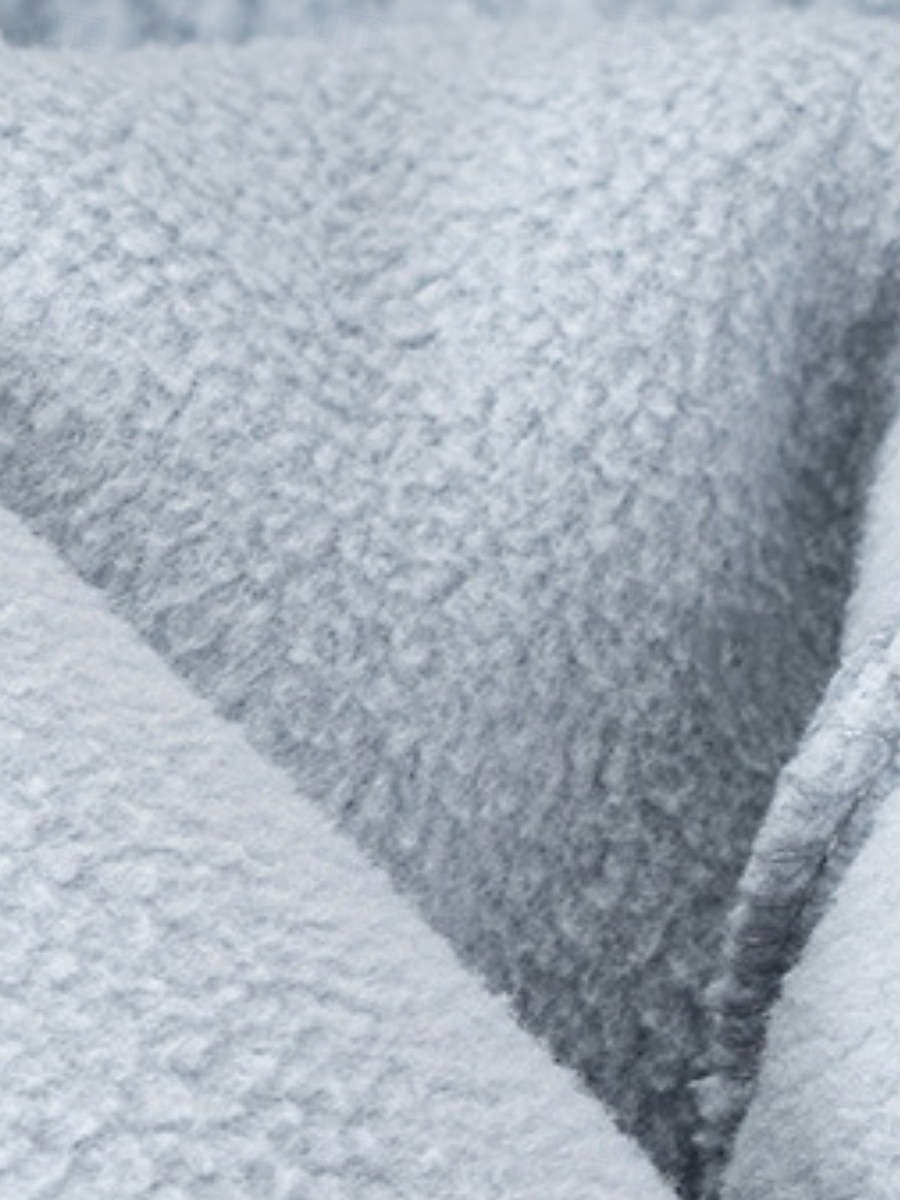 Mulheres Jaqueta sherpa Jaqueta casual Casaco com capuz Confortável Respirável Zíper Casual Tecido Férias Rua Casual Roupa Diária Zíper Padrão Com Capuz Normal Manga Longa agasalhos Azul Claro Preto de 2025 por $36.99 –P6