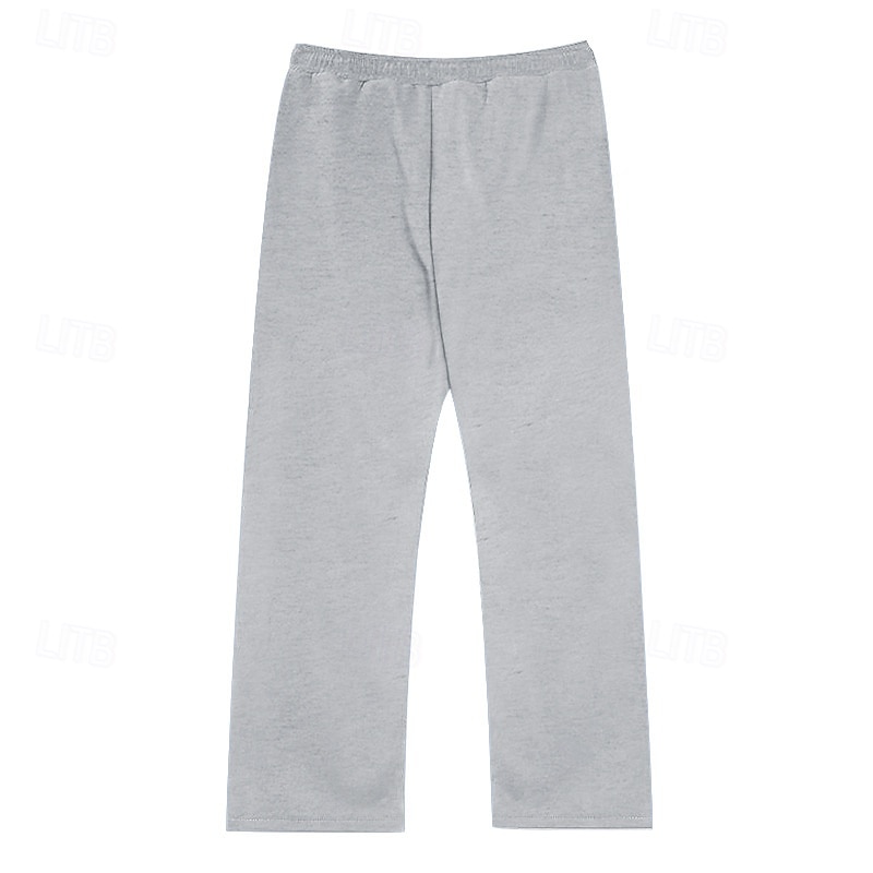 Herren Jogginghose Jogginghose mit weitem Bein Hose Baggy-Hosen Kordelzug Elastischer Bund Gerader Schnitt Farbblock Atmungsaktiv Volle Länge Outdoor Lässig Täglich Mode Streetwear Schwarz Rote 2025 - $18.99 –P6