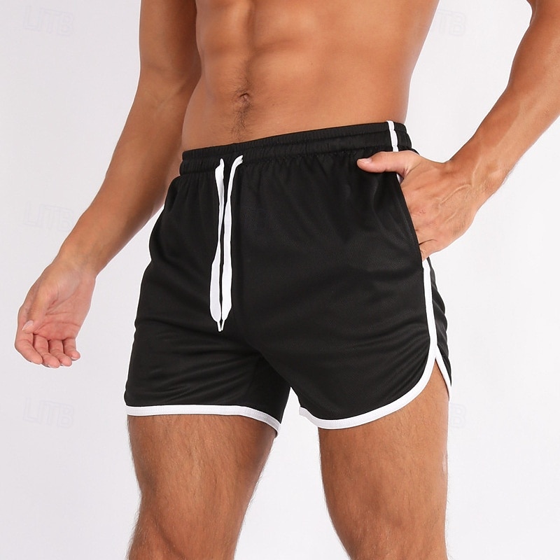 Муж. Спортивные шорты Пляжные шорты Сетка Завышенная Нижняя часть Одежда для спорта и отдыха Для спортивного зала Тренировка Быстровысыхающий Мягкий Впитывает пот и влагу 2025 - $12.99 –P5